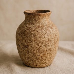 2 Hand Thrown Ceramic Vase with Organic Texture for Boho Home Decor