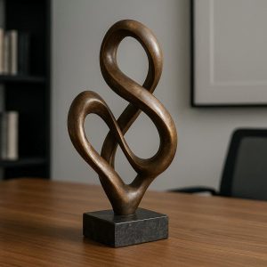 21 Abstract Bronze Sculpture Desk Decor for Modern Office and Study